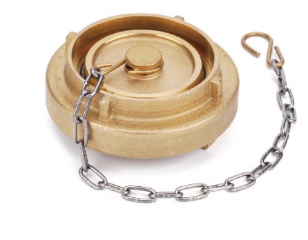 Blank cap with chain, Storz 1.5&quot;, brass