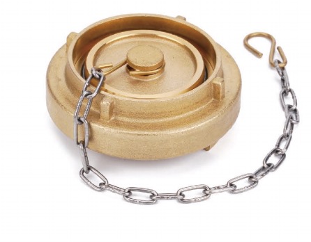 Blank cap with chain,GB DN50,brass